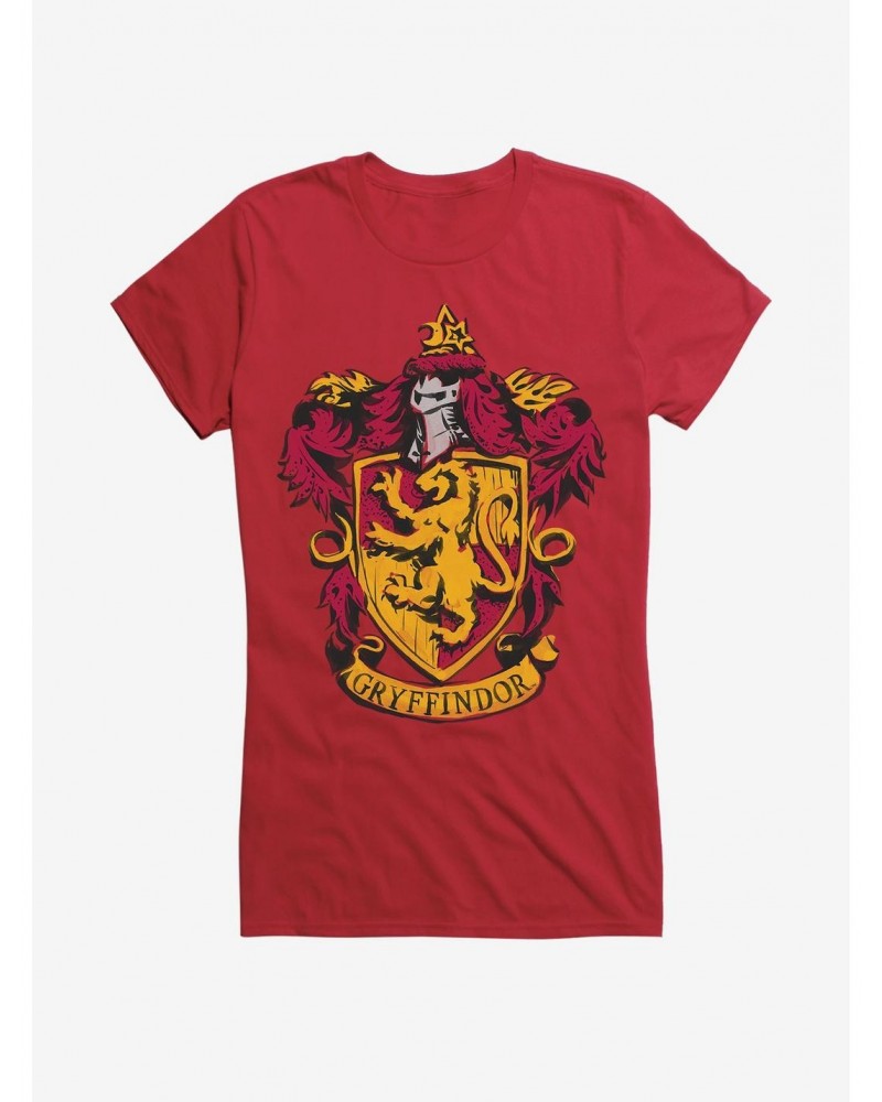 Harry Potter Gryffindor Lion Shield Girls T-Shirt $9.16 T-Shirts