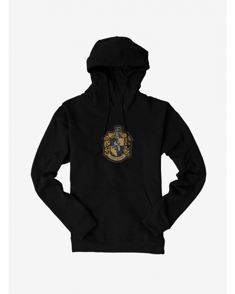 Harry Potter Hufflepuff Coat Of Arms Hoodie $15.80 Hoodies