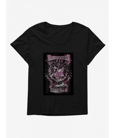 Harry Potter Triwizard Tournament Patch Girls T-Shirt Plus Size $8.09 T-Shirts