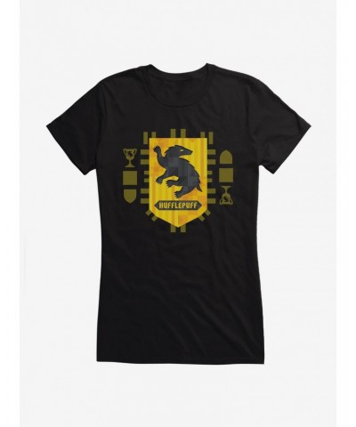 Harry Potter Hufflepuff House Shield Girls T-Shirt $7.37 T-Shirts