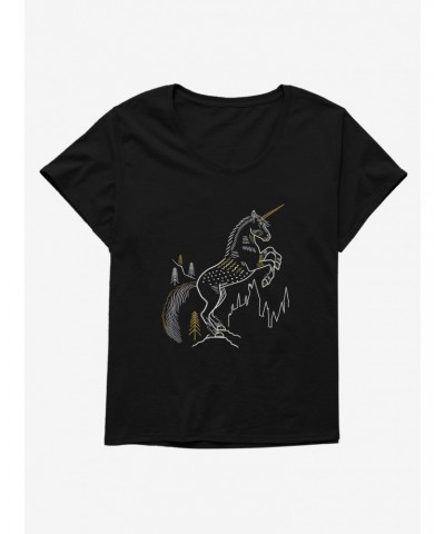 Harry Potter Simple Unicorn Girls T-Shirt Plus Size $9.25 T-Shirts
