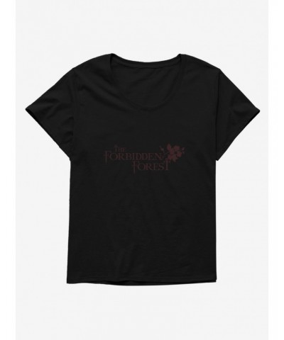 Harry Potter The Forbidden Forest Medieval Font Girls T-Shirt Plus Size $8.09 T-Shirts