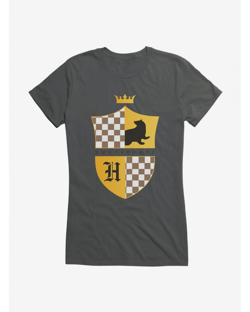 Harry Potter Hufflepuff Coat Of Arms Girls T-Shirt $9.76 T-Shirts