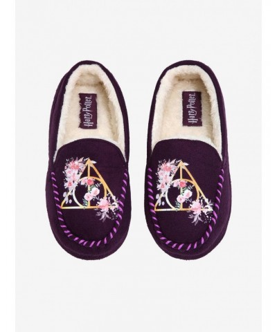 Harry Potter Floral Deathly Hallows Slippers $11.70 Slippers