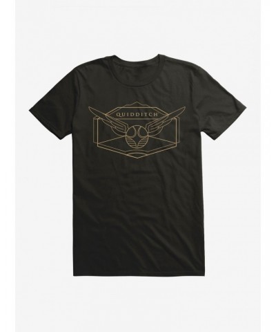 Harry Potter Golden Magic Quidditch Emblem T-Shirt $5.74 T-Shirts