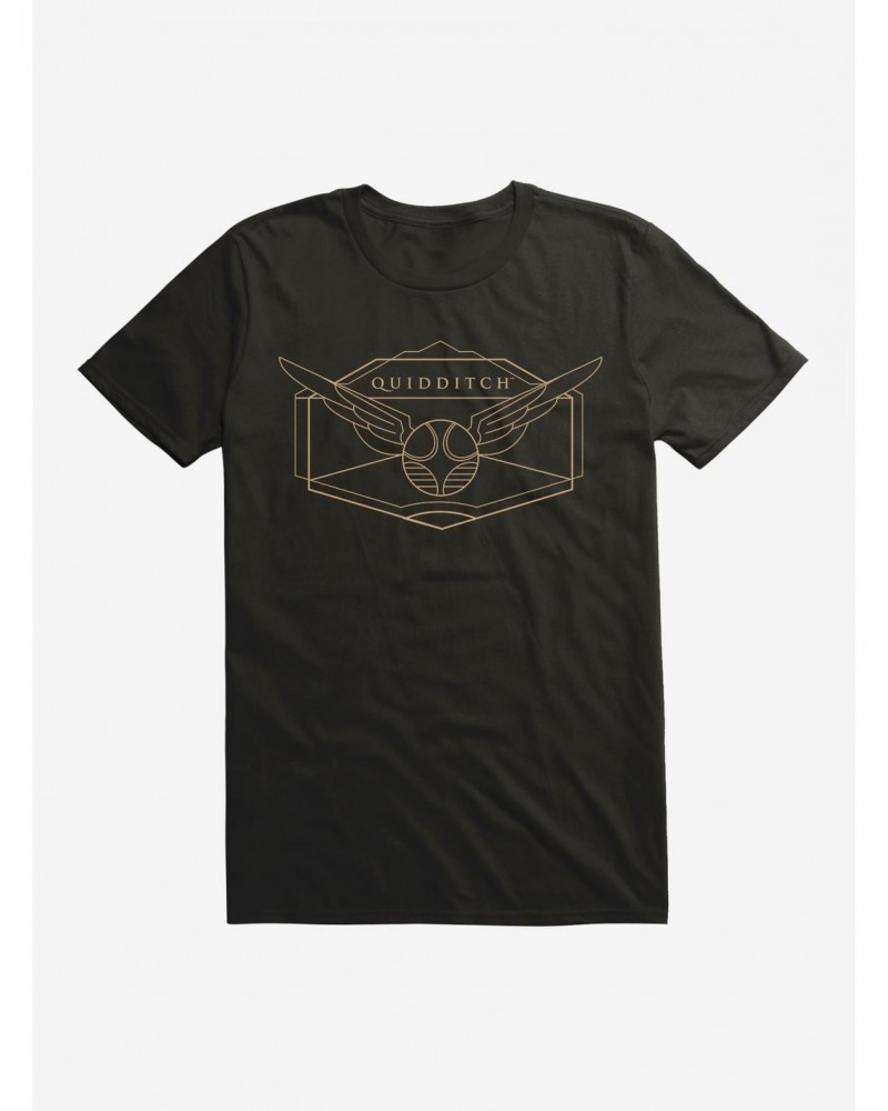 Harry Potter Golden Magic Quidditch Emblem T-Shirt $5.74 T-Shirts