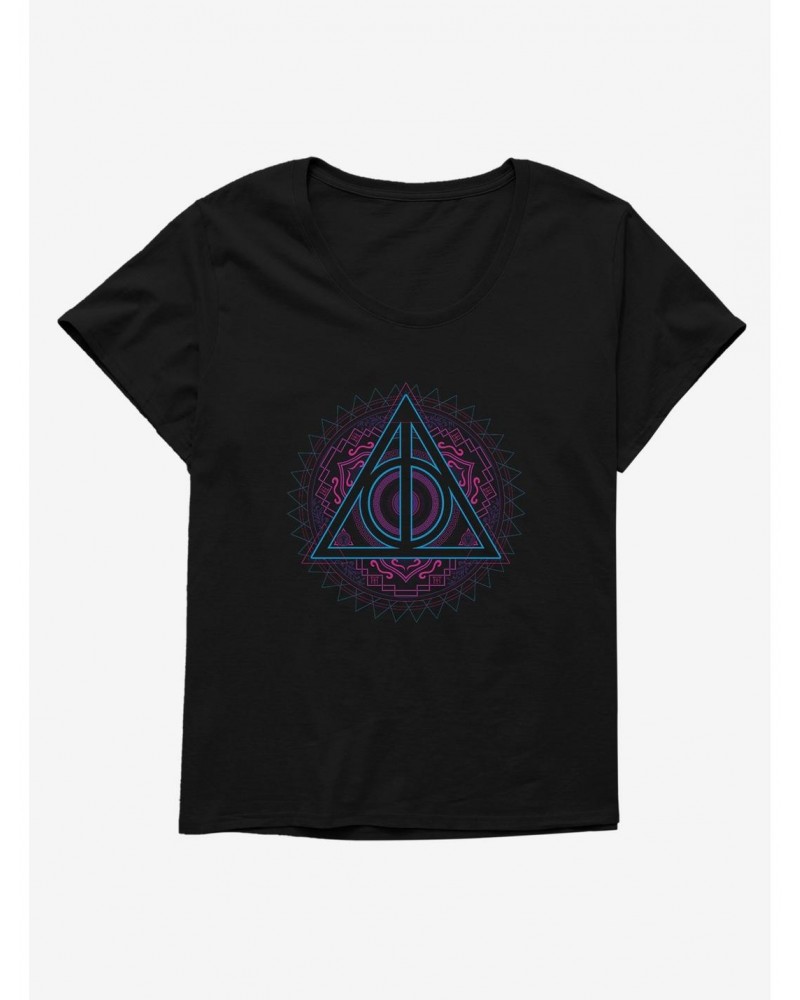 Harry Potter Psychadelic Deathly Hallows Girls T-Shirt Plus Size $8.79 T-Shirts