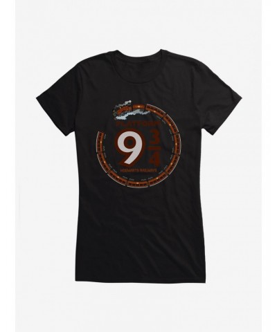 Harry Potter Platform 9 3/4 Circular Train Girls T-Shirt $9.36 T-Shirts