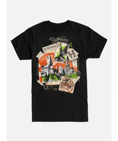 Harry Potter Hogwarts Castle Collage T-Shirt $8.80 T-Shirts