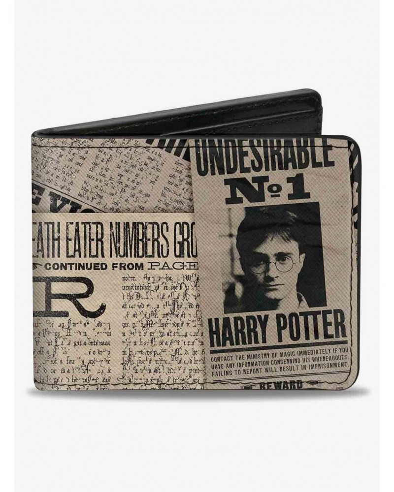 Harry Potter Newspaper Headlines Undesirable No 1 Bifold Wallet $8.15 Wallets