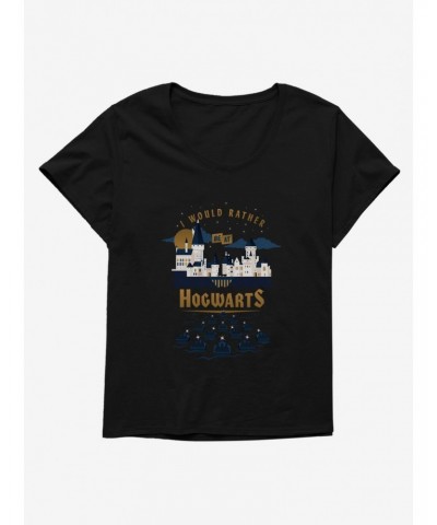 Harry Potter Rather Be At Hogwarts Girls T-Shirt Plus Size $9.71 T-Shirts