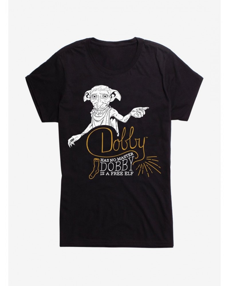 Harry Potter Dobby Is A Free Elf Girls T-Shirt $6.77 T-Shirts