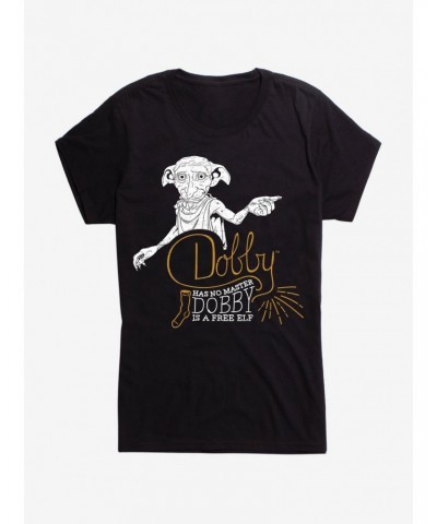 Harry Potter Dobby Is A Free Elf Girls T-Shirt $6.77 T-Shirts
