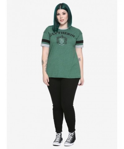 Harry Potter Slytherin Girls Athletic T-Shirt Plus Size $13.58 T-Shirts