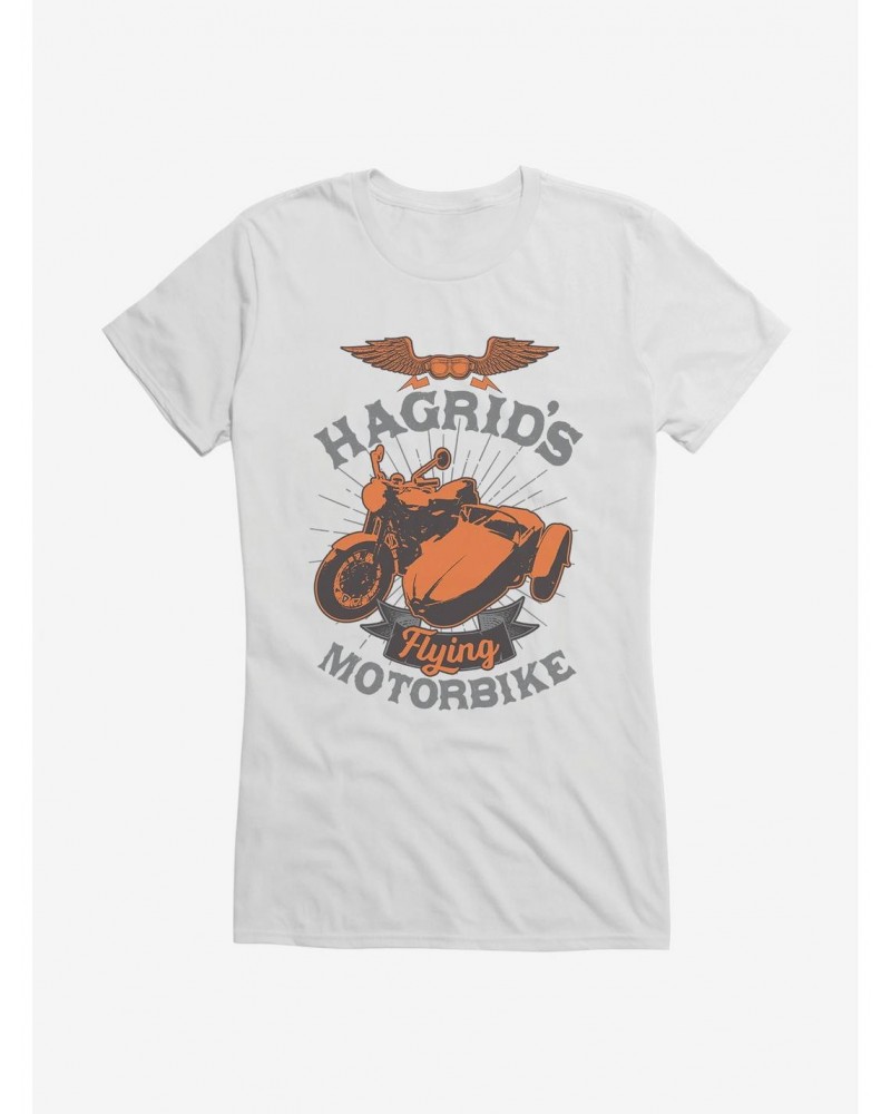 Harry Potter Hagrid's Flying Motorbike Bronze Icon Girls T-Shirt $8.17 T-Shirts