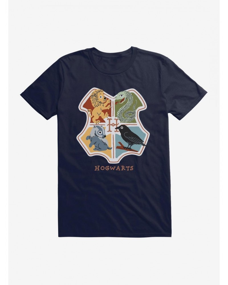 Harry Potter Hogwarts Animals Shield T-Shirt $9.18 T-Shirts