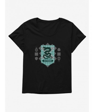 Harry Potter Slytherin House Crest Girls T-Shirt Plus Size $8.79 T-Shirts