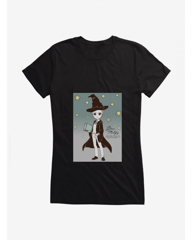 Harry Potter Stylized Draco Malfoy Girls T-Shirt $8.76 T-Shirts