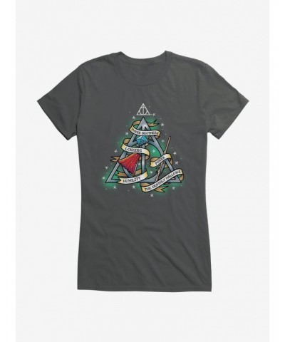 Harry Potter Deathly Hallows Tattoo Graphic Girls T-Shirt $6.77 T-Shirts