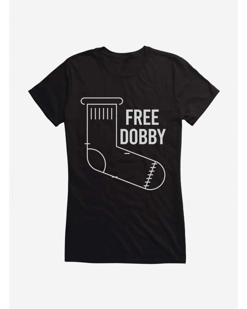 Harry Potter Free Dobby Sock Girls T-Shirt $8.37 T-Shirts