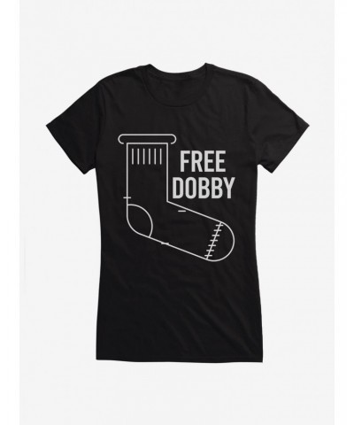 Harry Potter Free Dobby Sock Girls T-Shirt $8.37 T-Shirts