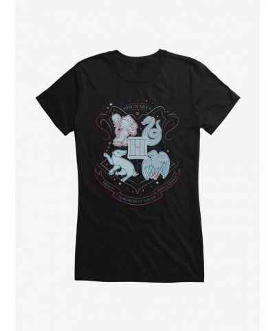 Harry Potter Hogwarts Houses Cute Sketch Shield Logo Girls T-Shirt $9.56 T-Shirts