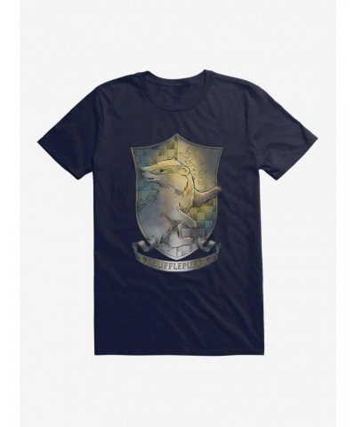 Harry Potter Hufflepuff Crest Illustrated T-Shirt $8.22 T-Shirts