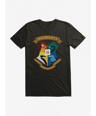 Harry Potter Hogwarts Houses Shield T-Shirt $8.80 T-Shirts